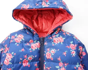 1-6 ani fete pentru copii haina de iarna jachete de Copii flori double wear ușor strat de bumbac jachete