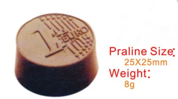 1 BUC Moneda Euro în Formă de Policarbonat de Ciocolata Bar de Mucegai PC Mucegai Clar Hard Plastic Bomboane Mucegai, Mucegai