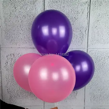 100 buc/lot 12 inch 2.8 g balon Latex cu Heliu baloane Rotunde Groase Perla violet roz baloane petrecere de nunta de decorare