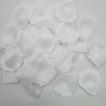 1000pcs (100buc*10 pachete) de culoare albă de Mătase artificială Petale de Trandafir Nunta Ziua Îndrăgostiților decor petrecere
