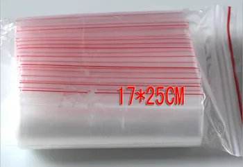 100BUC 17x25cm transparent de călătorie cadou de ambalare pungă de pungă de plastic pentru colier/bijuterii/ produse alimentare mici fermoar clar sine saci de etanșare pe