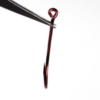 [100BUC/lot] Roșu Caracatiță Cioc Cârlig din Oțel Carbon de Înaltă Ascuțit de Pește Cârlig pentru Pescuit de apă Sărată 2 1 2/0 4/0 5/0 6/0 8/0