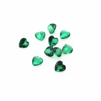 100buc/lot verde inchis cristal de piatra inima plutitoare farmece de viață pahar de memorie plutitoare medalioane de bijuterii diy