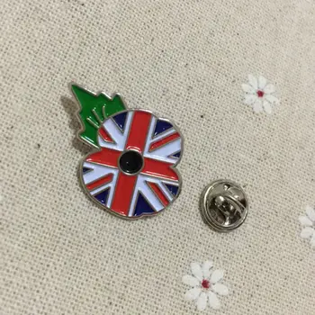 100buc Personalizate UK Flag Brosa Masonice Creastă Mac Email de Pin Rever Insigna Francmason Zidari Metal Artizanat Suvenir Cadouri