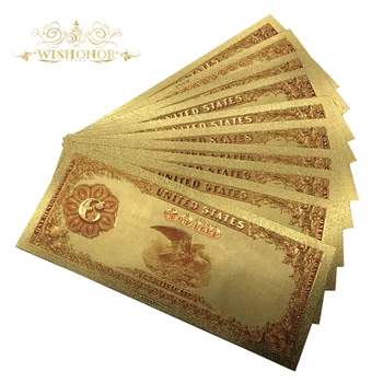 10buc/lot Suveniruri Cadouri Pentru 1882 American Aur a Bancnotelor de 100 de Dolari în Aur a Bancnotelor Cu 24K Placate cu Bani de Hârtie Pentru Colectarea