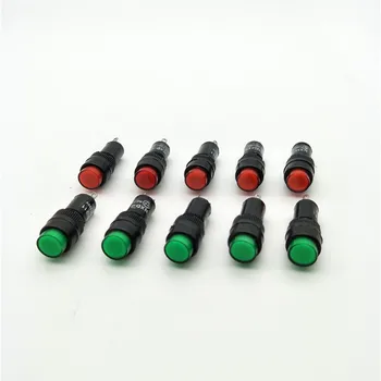 10mm 10buc Panou Montat 220VAC Rosu Verde Indicatorul luminos Pilot Lampa Semnal