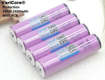 12pcs/lot 18650 ICR18650-26FM 2600mAh Li-ion 3.7 V Baterie cu PCB Pentru baterii