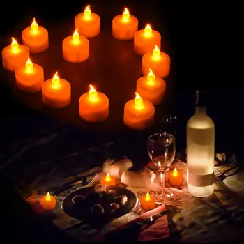 12Pcs/Lot CONDUS de Ceai aprind Lumanari Householed Vela LED Alimentat cu Baterii, Lumânări fără flacără Biserică Acasă Decorare a CONDUS Lumini de Noapte