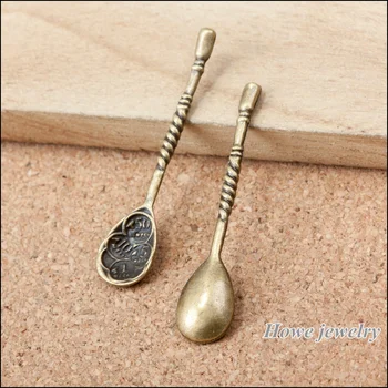 135pcs pandantiv lingura bronz Antic cu Pandantiv Stil European bijuterii constatările A093