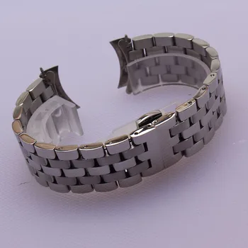 16mm 18mm 20mm 22mm 24mm Watchband Ceas Bandă de Oțel Inoxidabil Curea Încheietura Curea Bratara Argint cu capete curbate se potrivesc bărbați femei de ore