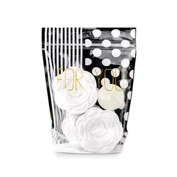 18.2*13.3*6.4 cm 50pcs alb negru dot design cu fermoar geanta Cookie Gustări Cadou de Ciocolată Decorare petrecere Ambalare Saci