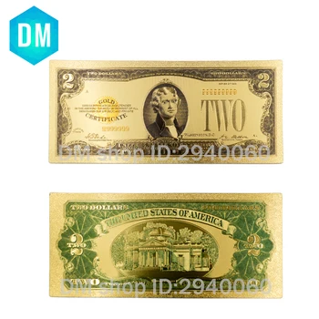 1928 Ani în statele UNITE ale americii cu Aur de 24k Bancnote Placat cu Aur Ne 1 Dolar proiect de Lege Colectii de bancnote 10buc/lot Valută Falsă Bani