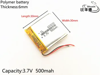 1buc 3.7 V 500mAh 603030 Litiu-Polimer Li-Po, li-ion Reîncărcabilă de celule de Baterii Pentru Mp3 MP4 MP5 GPS PSP mobil bluetooth