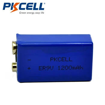 1BUC PKCELL ER9V Baterie 1200mAh 9V Li-SOCl2 Baterii cu Litiu Bateria Baterias Pentru dispozitivul de Alarmă Adâncime de Foraj
