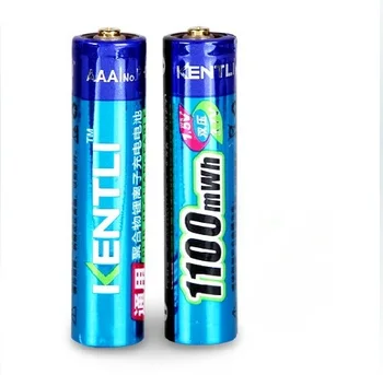 2 buc de 1,5 v 1100mWh AAA reîncărcabile litiu baterii li-polimer