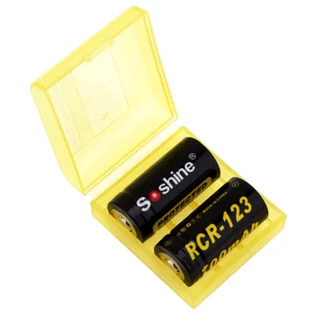 2 buc Soshine Li-ion RCR123 Baterie 3.7 V 700mAh Protejate Reîncărcabilă Litiu Baterie + carcasa Bateriei Cutie de Depozitare