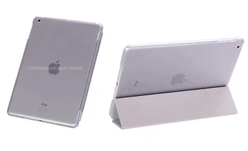 2 in 1 transparent greu înapoi caz+piele pu magnetic smart cover pentru apple ipad pro 9.7 caz acoperire subțire slim flip de piele