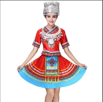 2017 Femeie Miao costume Minoritate costume de Scenă pentru cântăreți