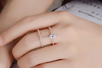 2017 new sosire fierbinte vinde moda strălucitoare zircon cz de sex feminin argint 925 doamnelor'finger inele femei inel bijuterii cadou ieftin