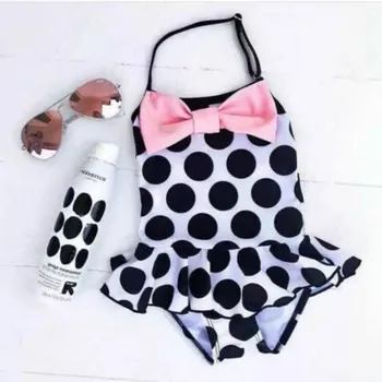 2017 Nou De Vânzare Fierbinte Copii Fete Copii Arcul Dot Bikini Pe Plajă Costum De Baie Tankini De Costume De Baie Costume De Baie