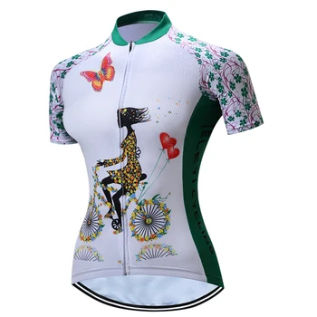 2017 TELEYI Biciclete MTB Jersey pentru Femei Pro Ciclism Îmbrăcăminte de Biciclete Tricouri Top Fete Purta Tricou Butterfly de Echitatie biciclete Sacou