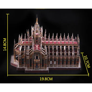 2018 Microworld 3D Metal Nano Puzzle Catedrala din Milano Duomo di Milano a Construi modele de Kituri J45 3D DIY cu Laser Tăiat Puzzle Jucării Pentru Audit