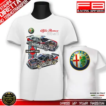 2018 Vara Rece T-shirt T-Shirt Maglietta auto Italian fanii 155 V6 Competitiile Echipa Biscione Amuzant Tricou