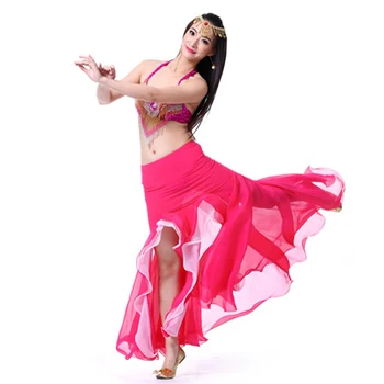 2018 Înaltă Calitate, Sexy Ieftine Sifon Belly Dance Fusta pentru Femei Burta Costum de Dans Fuste 9 Culori Belly Dance Fusta