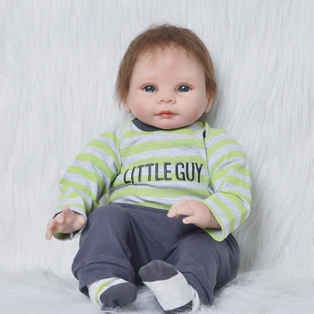 22 Inch Moda Papusa Nou-nascut Plin de Silicon Natural Corpul Renăscut Baby Dolls 55cm în Viață Renaște Bonecas Baiat Cadou de Ziua de nastere Pentru Copii
