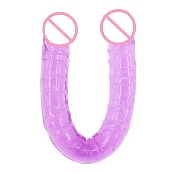25cm Silicon Penis Realist Dublu s-a Încheiat Clitoridian G-Spot Stimularea Impermeabil Penis artificial jucarii Sexuale Pentru Femei