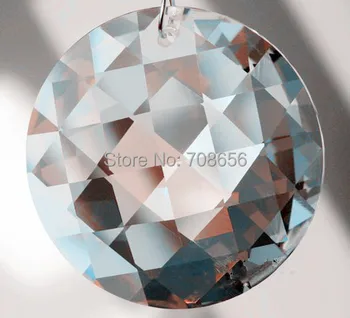 25PCS 30MM Candelabru de cristal MAȘINĂ de TĂIAT ROTUND de CRISTAL FATETATE CRISS CROSS PRISMA SUNCATCHER