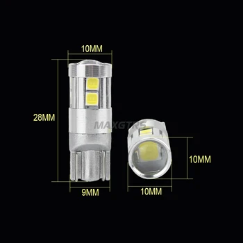 2x Super-Luminos Led T10 W5w Mașină de Lampa cu 9 Smd 3030 EMC Auto Lectură Parcare Ceață Marker Lumina din Spate 152 194 12V/24V Alb 6000K