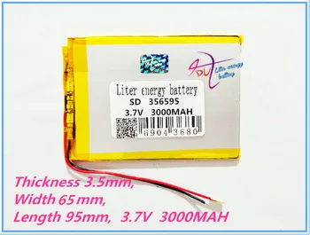 3.7 V 3000mAh baterie Litiu Tableta polimer baterie pentru Tableta PC / MID / PDA ( 356595 ) SD356595