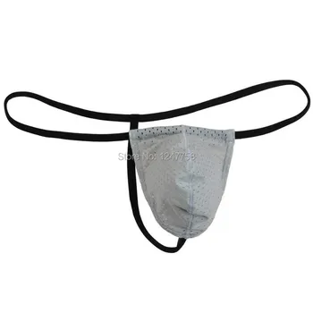 3Pcs/Mulțime de Bărbați Gol Bikini Tanga Lenjerie Găuri Mini G-String Plasă Pungă T-Spate Pantaloni