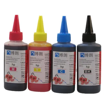 400ML Universal Cerneala Refill kit pentru HP Printer cerneală model de cerneală cu 4 culori, CISS Cartus Ink tank fiecare flacon 100ml