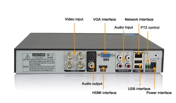 4CH DVR AHD AHD 1080N Video Recorder 5 in 1 cu 4 Canale Hibrid DVR NVR HVR Pentru AHD IP Analog TVI CVI Camera