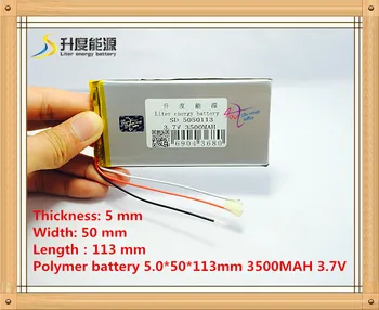 5050113 3.7 V 3500mah baterii reîncărcabile litiu polimer Li-ion baterie pentru tableta pc de 7 inch MP4 MP5 baterie