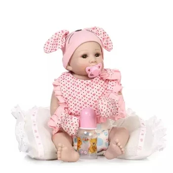 50CM Plin de Silicon Bebe Renăscut Baby Dolls Realiste Nou-Născuți Vii Papusa pentru Copil Duș Baie inainte de Culcare Jucarie Papusa