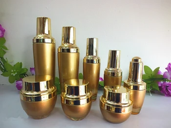 50ml de aur flacon de sticlă cu aur pompa pentru lotiune/ser/emulsie/fundație care conțin Ambalaje Cosmetice