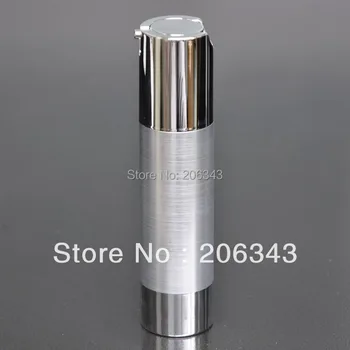 50ml UV argint airless pompe de vid lotiune de sticla cu pompa de argint și de jos bază utilizate pentru Container Cosmetice