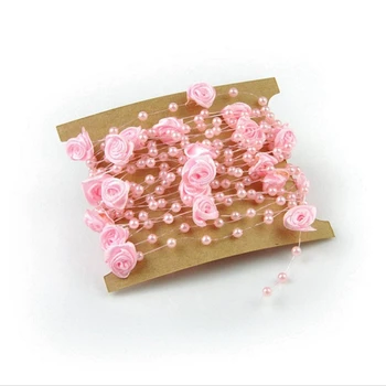 5M Frumoase Plastic de Mână Margele Trandafir Buchet de Mireasa Accesorii Pentru Decor Nunta Flori Artificiale