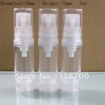 5ml Airless sticla de Plastic,pompa de vid,lotiune de sticla,cosmetice și de ambalare