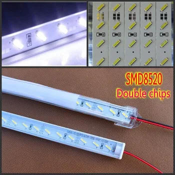 65LM/led-uri Super luminoase 1m 12V 72 * SMD 8520 ( Dublu chips-uri) greu LED bar de Striptease lampa 100cm + 