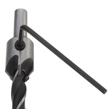 7pcs HSS 5 Flaut Countersink Burghiu Set Alezor pentru prelucrarea Lemnului Chamfer 3mm-10mm