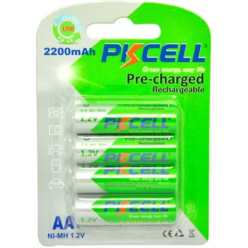 8pcs/2card PKCELL AA Baterii Reîncărcabile AA NiMH 1.2 V 2200 mah Ni-MH 2A Pre-încărcat Bateria Acumulatori pentru aparatul Foto