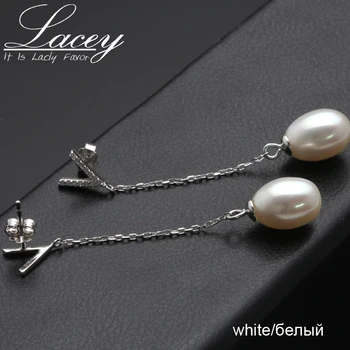 925 de Argint Picătură Cercei Perle pentru Femei ,Moda Lung Natural Pearl Cercei Bijuterii Fine ,de apă Dulce Pearl Bijuterii