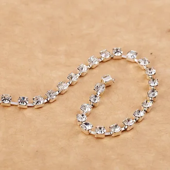 Afacere 10yards/rola Ureche forma de gheare de cristal Stras Lanț, Folosind Un Nivel de diamant DIY accesorii de Îmbrăcăminte
