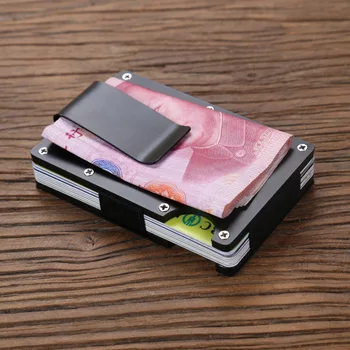 Aluminiu Card De Credit Protector Mini Portofel Card Titular De Moda Capac Metalic De Afaceri Deținătorii De Bani Slim Buzunar Frontal-Geanta