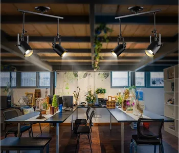 American retro din fier forjat creative living, bar, restaurant, magazin de led bar spot de lumină lampă de tavan