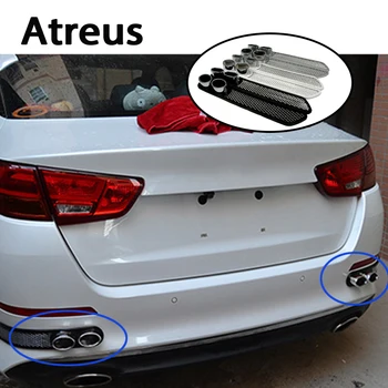 Atreus 2X 3D Automobile de Carbon Evacuare Autocolant Auto Pentru Kia Ceed Hyundai Solaris Volvo Audi A3 Seat Leon Honda Civic Accesorii